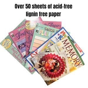 Paper Pizazz Pastels Scrapbook Bundle 56 pages & more NEW Acid Free Lingin Free
